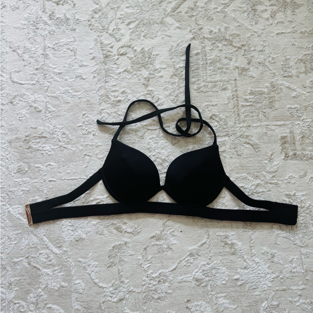 Victoria's Secret Elegant  Push Up Black Bikini Top